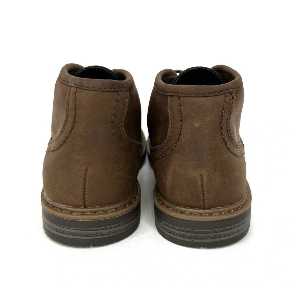 New Dayfive Hayden Boys Size 2 Brown Faux Leather Laced Ankle Day Five